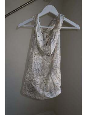 Single Silk Halter Tie Top